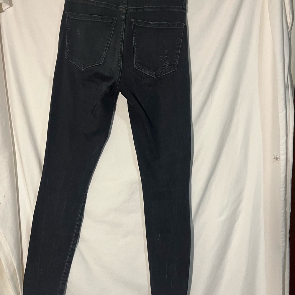Citizens of Humanity Rocket Skinny High Rise Distressed Jean Porter Ashy Black - Picture 7 of 9